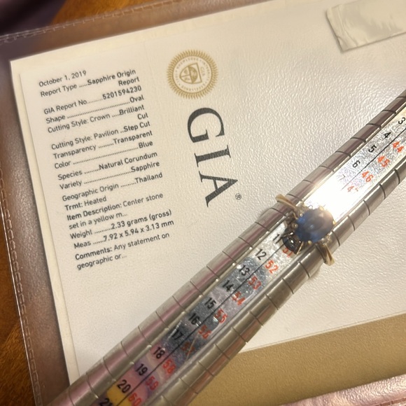 Genuine Sapphire ring. Blue color - Picture 7 of 9